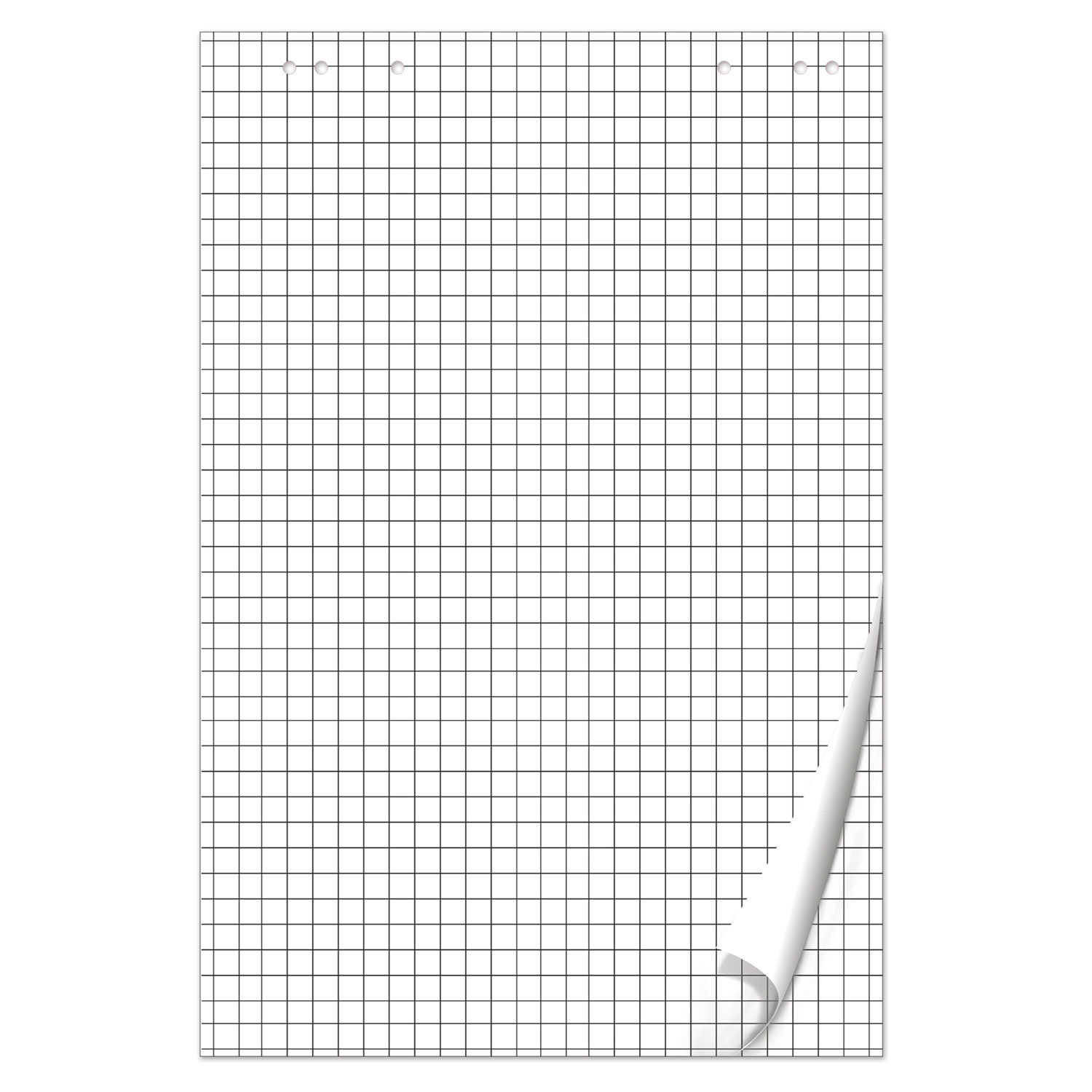 Блокнот для флипчарта ПЛОТНЫЙ 80 г/м2, BRAUBERG, 20 листов, КЛЕТКА, 67,5*98 см, 128645