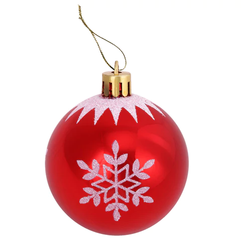 Шары ёлочные 16 шт., 6 см, "Русская Зима", пластик, цвет: красный/белый, ЗОЛОТАЯ СКАЗКА, 591984 - МСК «Форвард»