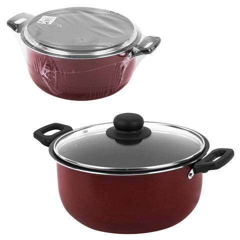 Кастрюля 3,5 л с крышкой 22 см, антипригарное покрытие, удобные ручки, SCOVO "Expert", СЭ-007 700975