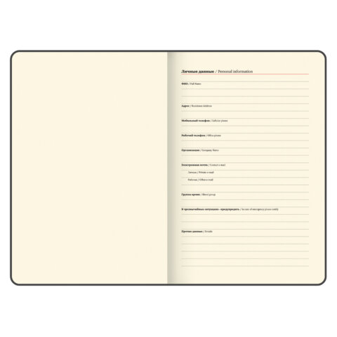 Еженедельник датированный 2026, А5, 145х215 мм, BRAUBERG "Imperial", под кожу, синий, 117174 - МСК «Форвард»