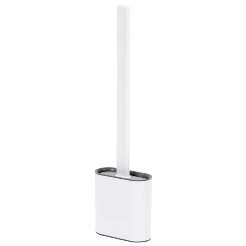 Ершик для унитаза силиконовый FLAT TYPE (плоский) напольный / настенный с креплением, LAIMA, 608131 - МСК «Форвард»