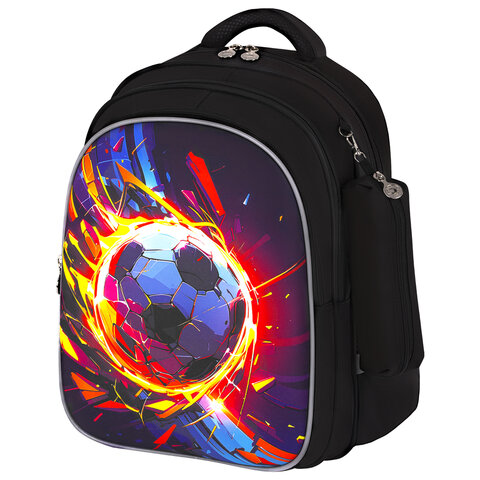 Рюкзак BRAUBERG KIDS MIND с пеналом в комплекте, 2 отделения, "Football", 40х28х18 см, 273178 - МСК «Форвард»