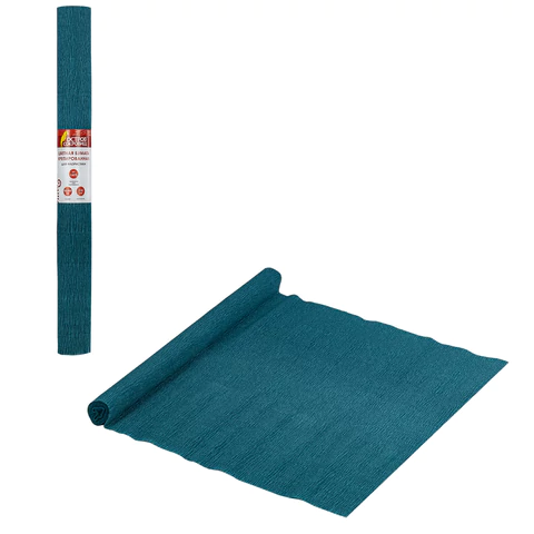 Бумага гофрированная/креповая, 110г/м2, 50х250см, морс.волна, в рулоне, ОСТРОВ СОКРОВИЩ, 112536