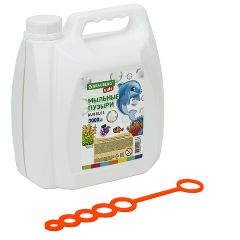 Мыльные пузыри 3000 мл, индивидуальная упаковка, BRAUBERG KIDS, 665456 - МСК «Форвард»