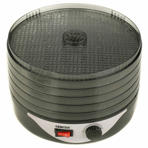 Сушилка для овощей CENTEK CT-1658, объём 4 л, 270 Вт, 5 поддонов, механическое управление, черная 457606 - МСК «Форвард»
