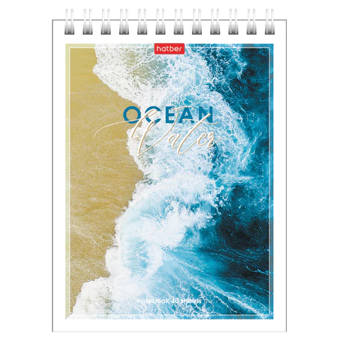 Блокнот МАЛЫЙ ФОРМАТ А6, 40 л., гребень, картон, клетка, HATBER, "Аквалайф", 080473, 40Б6В1гр 117648 - МСК «Форвард»