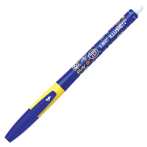 Ручка стираемая гелевая с грипом BIC "Gelocity Illusion", СИНЯЯ, корпус синий, линия 0,3 мм, 516518 144418 - МСК «Форвард»