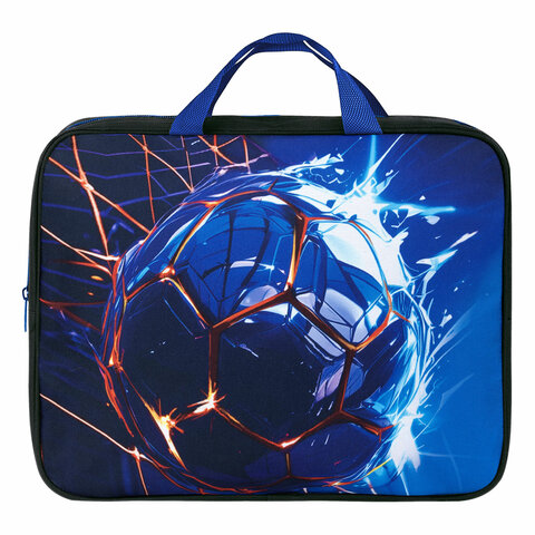 Папка на молнии с ручками BRAUBERG А4, 1 отделение, полиэстер, 80 мм, "Score goal", 273304 - МСК «Форвард»