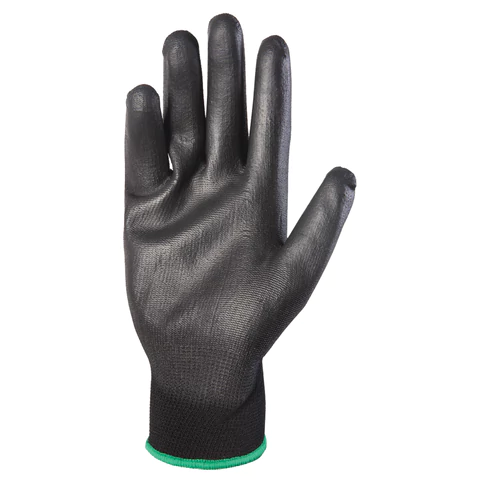 Перчатки нейлоновые JETA SAFETY, полиуретановое покрытие, КОМПЛЕКТ 12 пар, размер 9, L (большой), черные, JP011b, JP011b-L 700617 - МСК «Форвард»