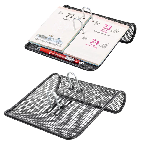 Подставка для календаря большая BRAUBERG "Germanium", металлическая, 57х200х200 мм, черная, 231972 - МСК «Форвард»