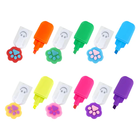 Набор текстовыделителей с топперами 6 ЦВЕТОВ НЕОН, "ЛАПКИ", линия 1-4 мм, FUNSTER (ФАНСТЕР), 152645 - МСК «Форвард»