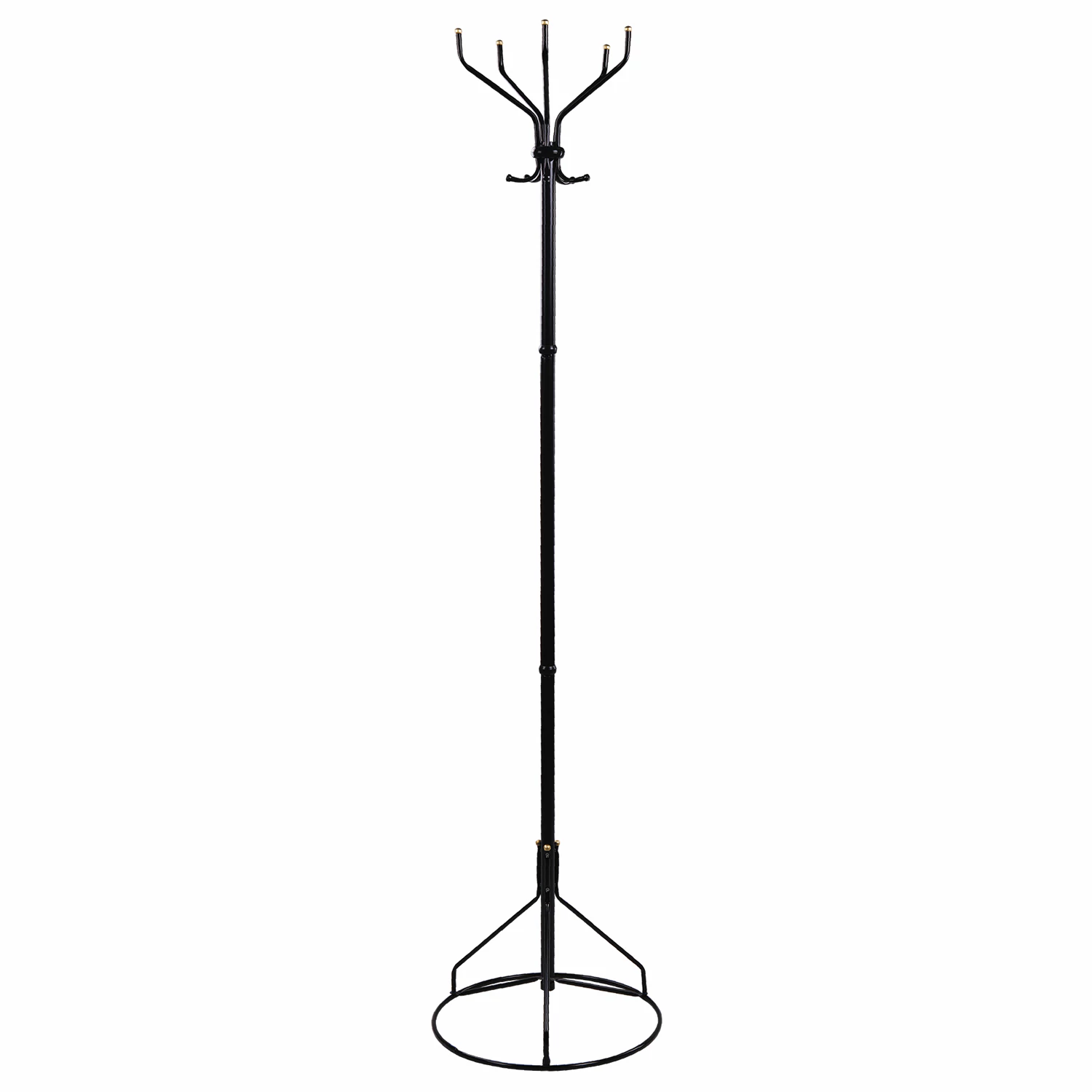Вешалка-стойка Ажур-2, 1,89 м, основание 46 см, 5 крючков, металл, черная, 602353