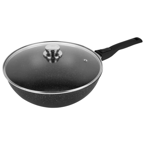 Сковорода ВОК 28 см с крышкой, пятислойное антипригарное покрытие, съёмная ручка, ГАРДАРИКА "Орион", 0728-04-01-10 700709 - МСК «Форвард»