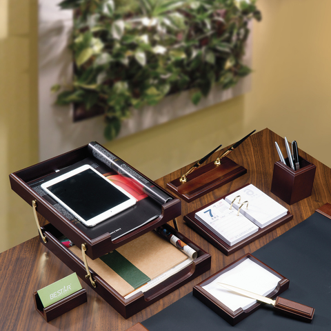 Набор подарочный настольный BESTAR "Titan" из дерева, 8 предметов, цвет "орех", 236367 - МСК «Форвард»