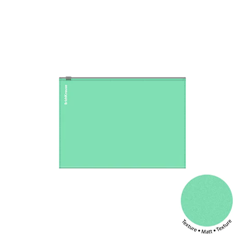 Папка-конверт на молнии ERICH KRAUSE "Matt Pastel Bloom" А5+ (250х180 мм), ассорти, 0,18 мм, 61170 272933 - МСК «Форвард»