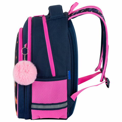 Рюкзак BRAUBERG OPTIMA, 2 отделения, с брелоком, "Tiny beauty", 36х27х18 см, 273155 - МСК «Форвард»