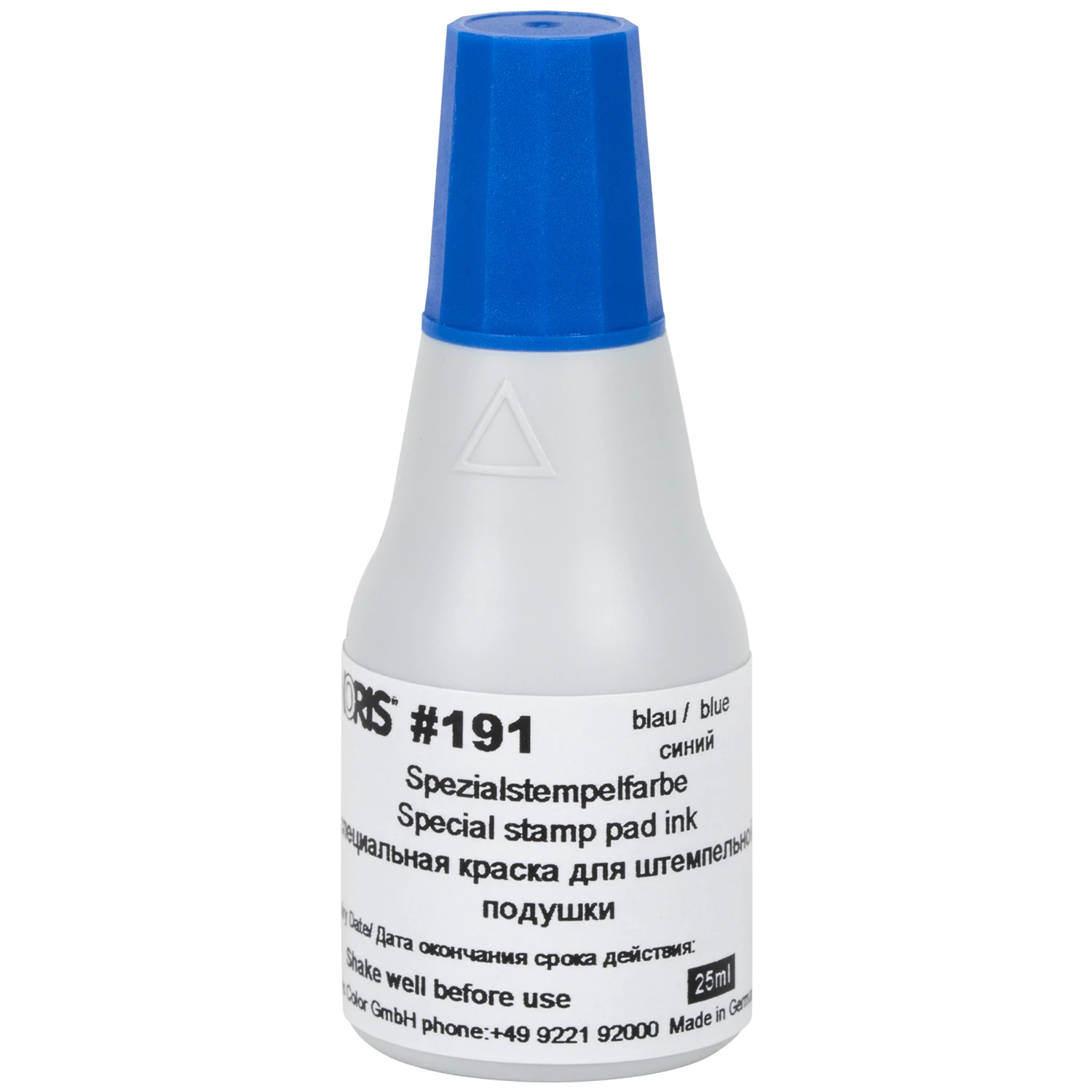 Краска штемпельная NORIS синяя 25мл,(универс. для глянц. бумаги, металла, пластмасс и т.д.),191Ас  223624