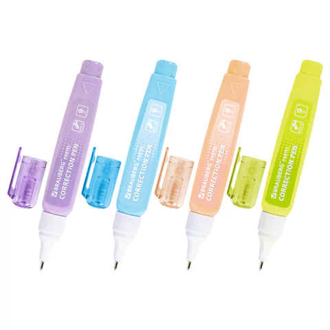 Ручка-корректор в пастельном корпусе BRAUBERG PASTEL, 9 мл, металлический наконечник, ассорти, 271251 - МСК «Форвард»