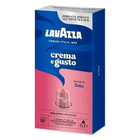 Кофе в капсулах LAVAZZA "Crema&Gusto Dolce" для кофемашин Nespresso, 10 порций 624042 - МСК «Форвард»