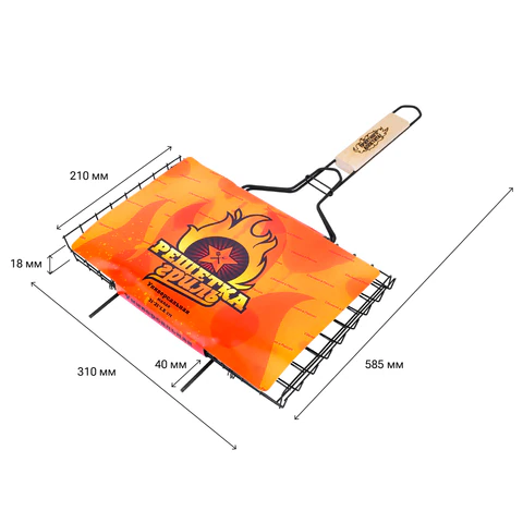 Решетка-гриль универсальная, размер 310х210 мм, глубина 18 мм, оксидированное покрытие, 101402, 701741 - МСК «Форвард»