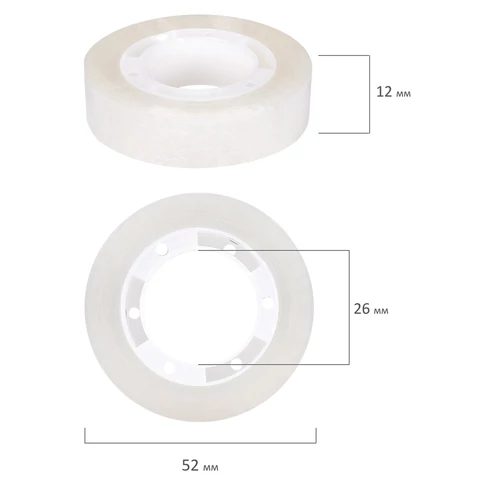 Клейкие ленты 12 мм х 33 м канцелярские STAFF CLASSIC, КОМПЛЕКТ 12 шт., прозрачные, 271259 - МСК «Форвард»