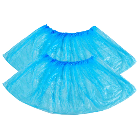 Бахилы MERIDIAN ОСОБО ПРОЧНЫЕ, 6 г, синие, двойная резинка, КОМПЛЕКТ 100 штук (50 пар), 40х15 см, 55 мкм 631346