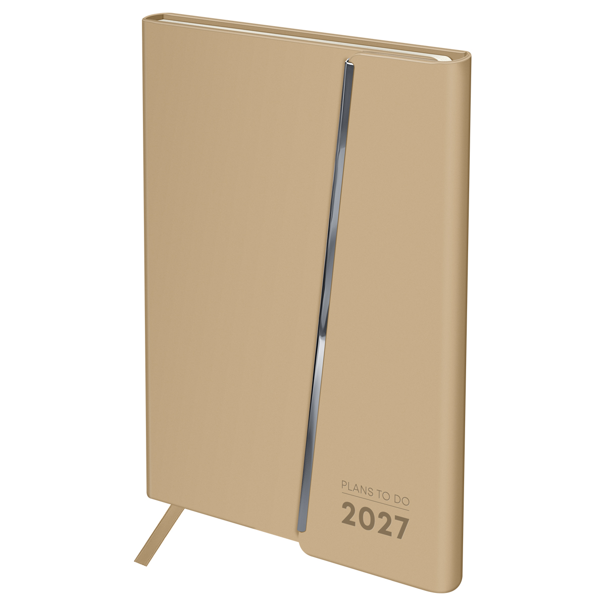Ежедневник датированный 2027г., А5, 176л., твердый переплет, кожзам Soft touch, BG "Magnet. Vanilla", ванильный, магнитный клапан DdА5_67950 389949