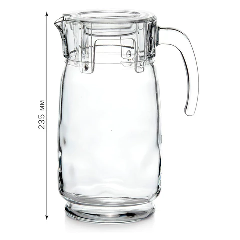 Кувшин прозрачный с крышкой, объем 1650 мл, стекло, PASABAHCE "АКВАТИК", фирменная подарочная упаковка, 43324 700578 - МСК «Форвард»