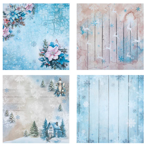 Бумага для скрапбукинга 30х30 см "Новогодний дизайн", двусторонняя, 12 листов, 180 г/м2, ОСТРОВ СОКРОВИЩ, 665438 - МСК «Форвард»