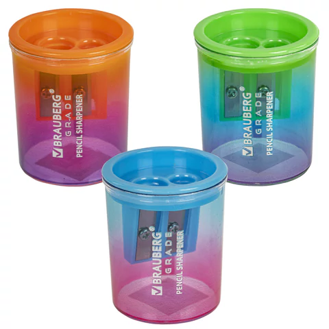 Точилка для классических и утолщенных карандашей BRAUBERG "Grade", НАБОР 3 штуки, 271999 - МСК «Форвард»