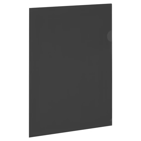 Папка-уголок прозрачная А4 BRAUBERG UNIVERSAL, черная, 0,10 мм, со штрихкодом, 273046 - МСК «Форвард»