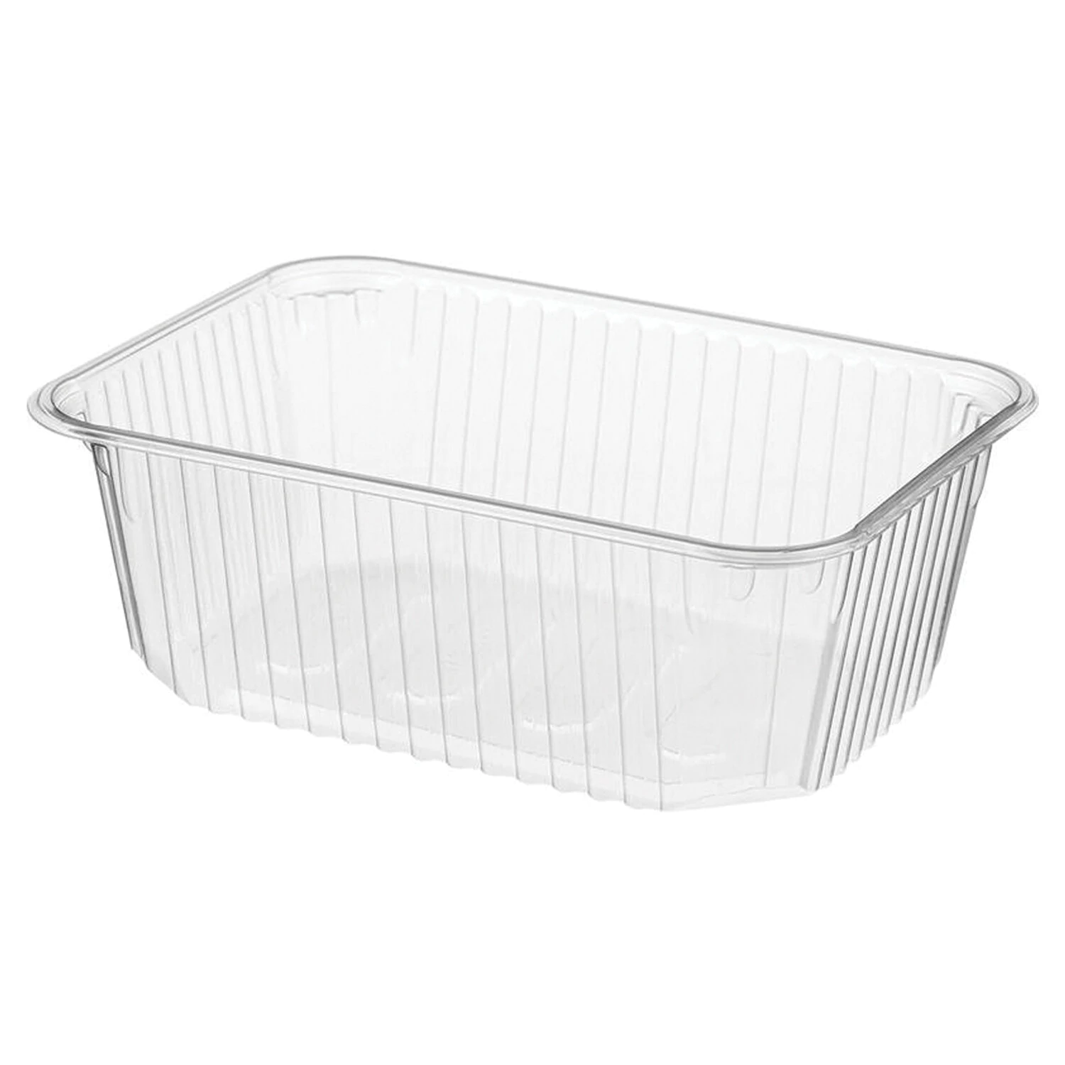 Одноразовый контейнер 1000мл, КОМПЛЕКТ 100шт, БЕЗ КРЫШКИ, 186х132мм прозрачные, ПП, ЮПЛАСТ, шк388 ЮУ 607545