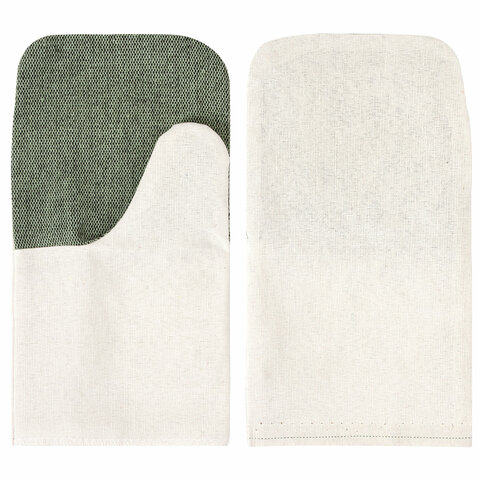 Рукавицы хлопчатобумажные, КОМПЛЕКТ 5 ПАР, плотность 380 г/м2, брезентовый огнеупорный наладонник, LAIMA, 600803 - МСК «Форвард»