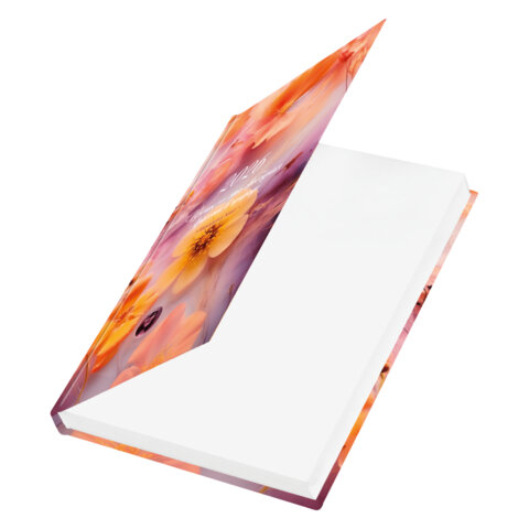 Ежедневник датированный 2026 145х215 мм, А5, STAFF, ламинированная обложка, "Ice flowers", 117319 - МСК «Форвард»