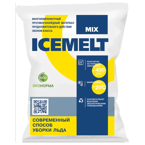 Реагент антигололедный 25 кг, ICEMELT "Mix", до -20С, хлористый натрий, мешок  602042