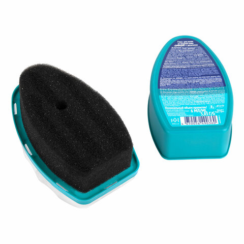 Губка для обуви из гладкой кожи, ЧЕРНАЯ, с дозатором, ДИВИДИК, 4650056490360 609393 - МСК «Форвард»