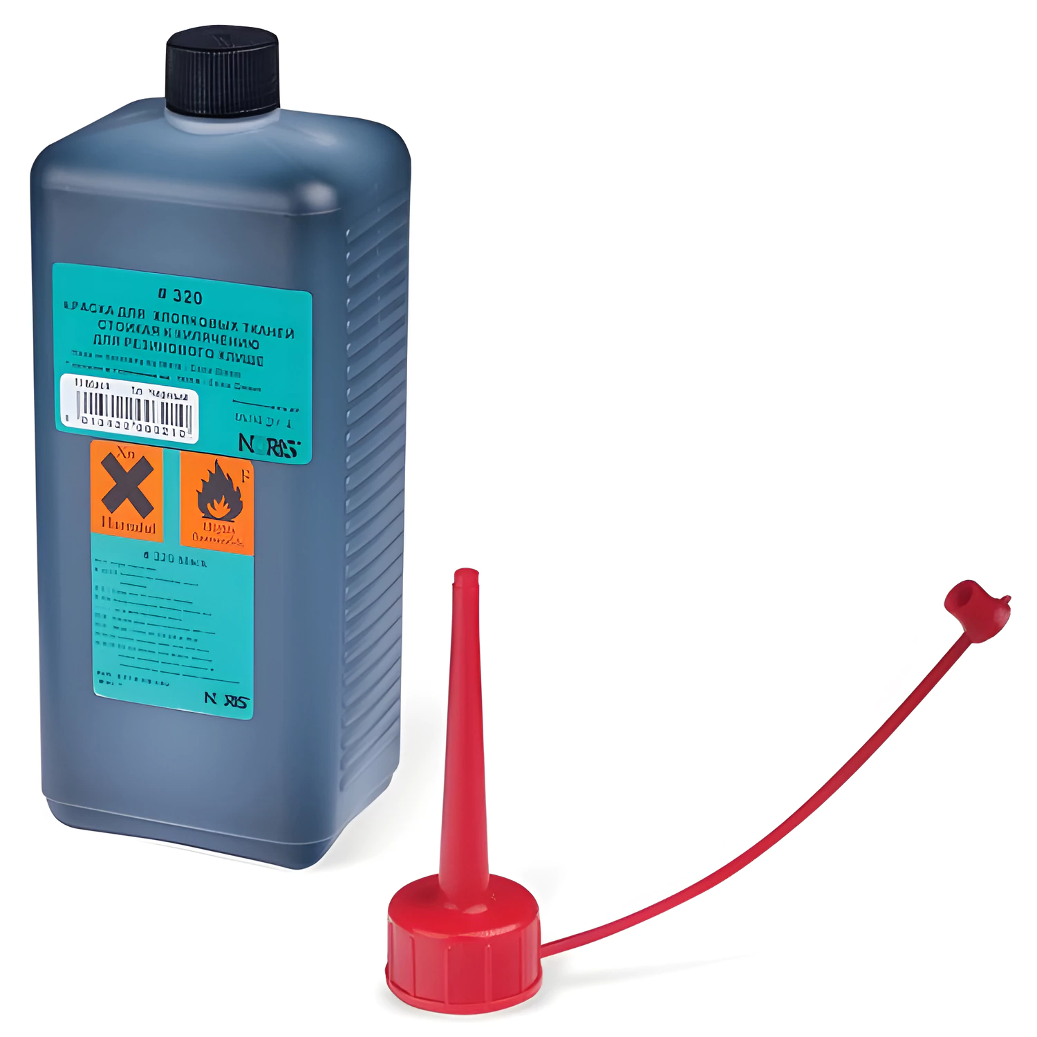 Краска штемпельная NORIS черная 1л, водостойкая (специальная для хлопковых тканей), 320Eч 223629