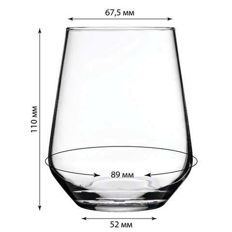 Стакан низкий, объем 425 мл, КОМПЛЕКТ 4 штуки, стекло, PASABAHCE "АЛЛЕГРА", фирменная подарочная упаковка, 41536 700594 - МСК «Форвард»