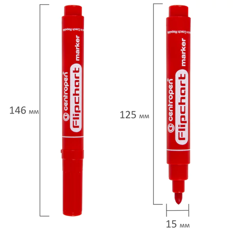 Маркеры для бумажного флипчарта CENTROPEN, НАБОР 4 ЦВЕТА, НЕПРОПИТЫВАЮЩИЕ, 2,5 мм, 8550/4, 5 8550 0402 151114 - МСК «Форвард»