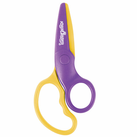 Ножницы ЮНЛАНДИЯ "ЁЖИК", 127 мм, безопасные пластиковые лезвия, эрогомичные ручки, ассорти, 236982