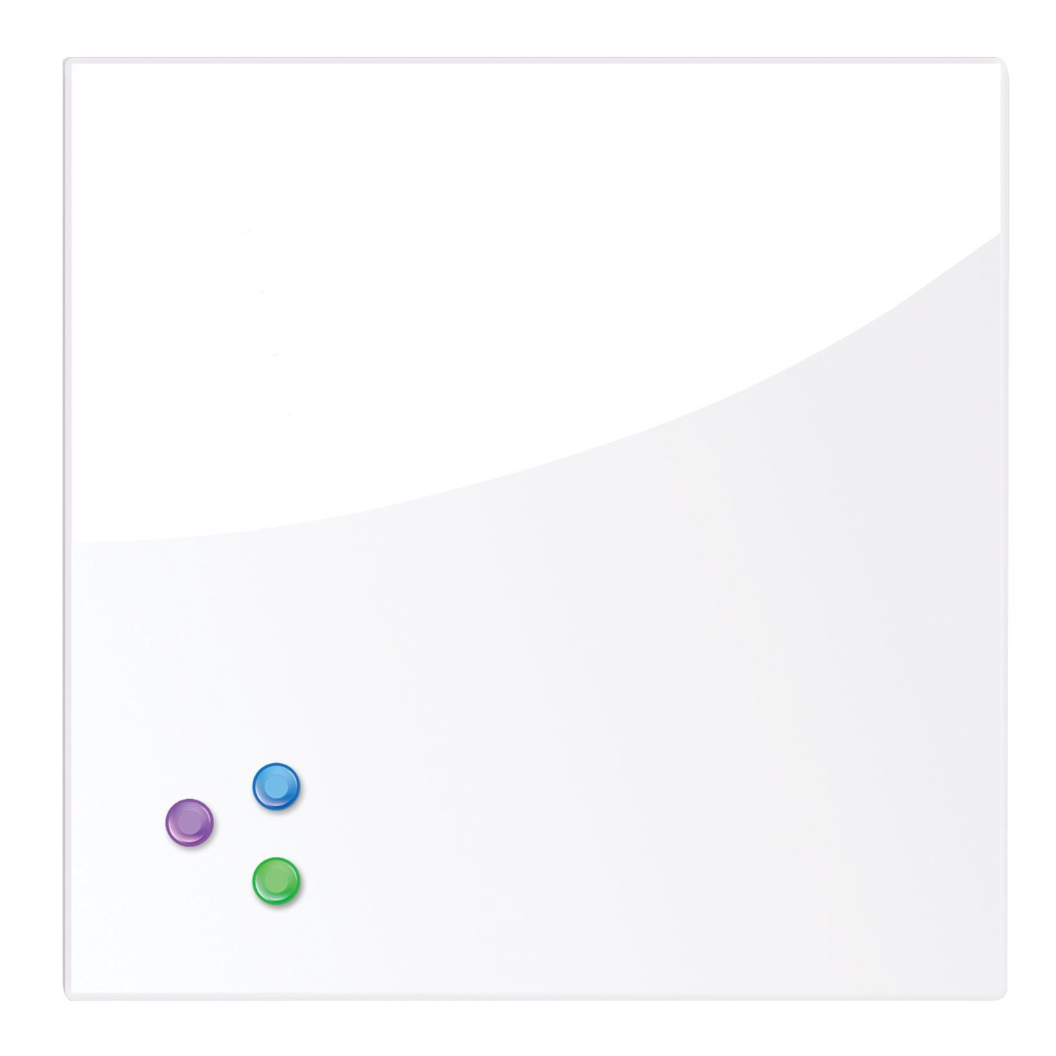 Доска магнитно-маркерная стеклянная 45х45см, 3 магнита, БЕЛАЯ, BRAUBERG, 236735