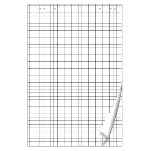 Блокнот для флипчарта ПЛОТНЫЙ 80 г/м2, BRAUBERG, 50 листов, КЛЕТКА, 67,5*98 см,128647