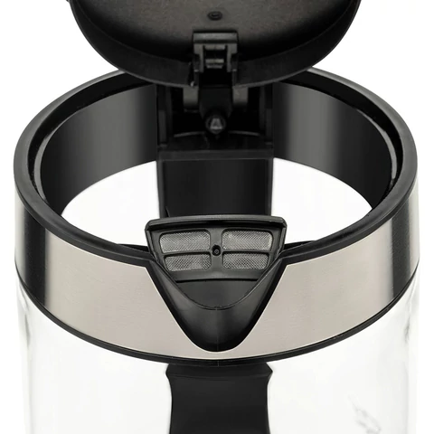 Чайник SCARLETT SC-EK27G101, 1,8 л, 2200 Вт, закрытый нагревательный элемент, стекло, черный 455911 - МСК «Форвард»