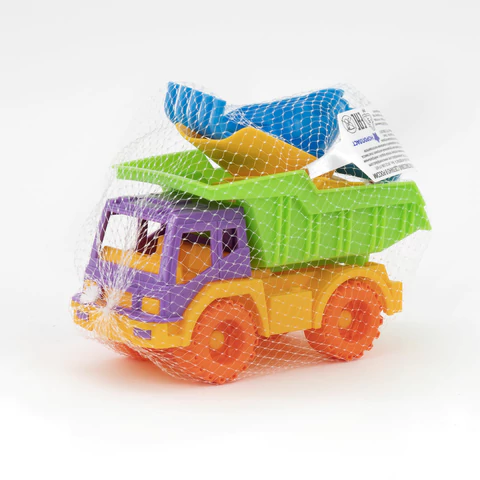 Набор для игр в песке: самосвал "Кама", совочек, грабельки, 3 формочки "Морские", НОРДПЛАСТ, 431779 666442 - МСК «Форвард»