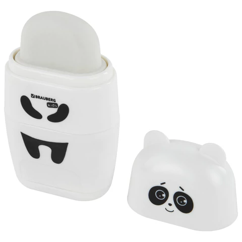 Точилка с ластиком 2 в 1 BRAUBERG KIDS "Панда", 2 отверстия, блистер, 271988 - МСК «Форвард»