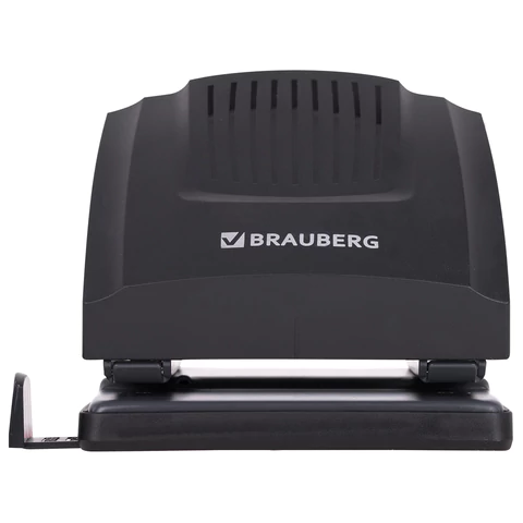 Дырокол BRAUBERG "SUPER", до 30 листов, черный, 272744 - МСК «Форвард»