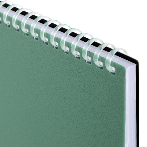 Блокнот А5, 80 л., силиконовый гребень, обложка пластик, клетка, BRAUBERG, зеленый, 117560 - МСК «Форвард»