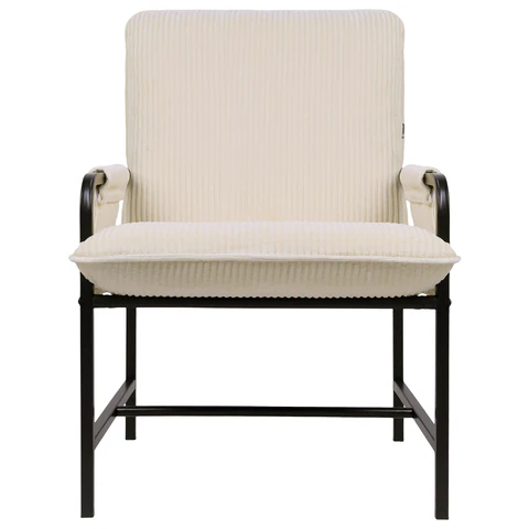 Кресло BRABIX "Gentle LC-300", ЛОФТ, пружинный блок, ткань велсофт (плюш), молочное, 533144 - МСК «Форвард»