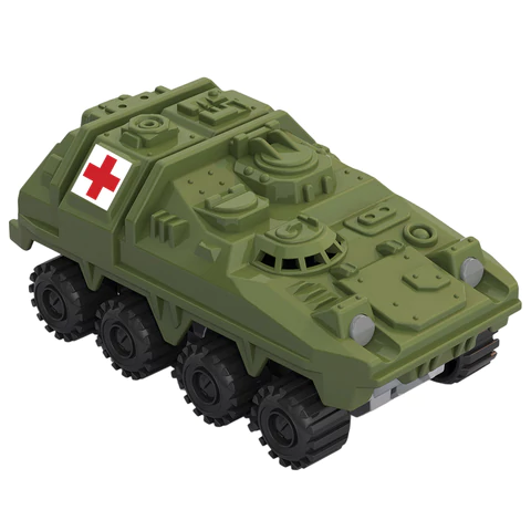 Военная машина игрушечная БРОНЕТРАНСПОРТЕР "Санитар", пластик, 10,1x5,4x4,7 см, НОРДПЛАСТ, 377 666506