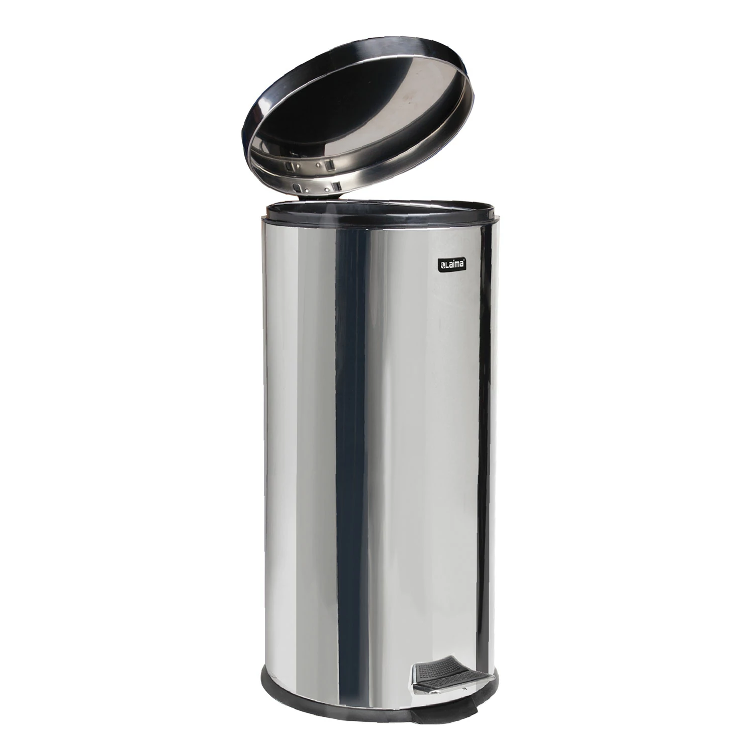 Ведро-контейнер для мусора (урна) с педалью LAIMA "Classic", 30 л.,зеркальное, нержав. сталь, 232263